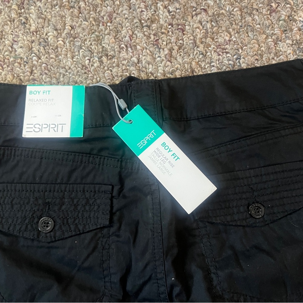Esprit Black Boy Fit Pants Size 2 new with tags
